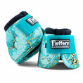 Bild in Galerie-Betrachter laden, Jeffers Expressions No-Turn Bell Boots for Horses, nylon, turquoise marbled, pair
