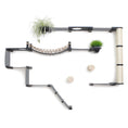 Gallery viewerに画像を読み込む, The Juggernaut indoor cat playground by Catastrophic Creations; gray wall-mounted cat condo with rope hammock.
