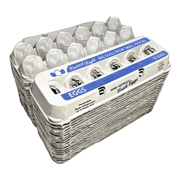 Henlay Jumbo Egg Cartons for 12 Farm Fresh Eggs – Durable &amp; Reusable Egg Carton, 20 or 75 Pack