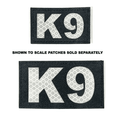 Carica l'immagine nel visualizzatore della galleria, Mini K9 Laser Cut Reflective Morale Patch Black 1.5 By 2.5 Inch by kiloninerpets
