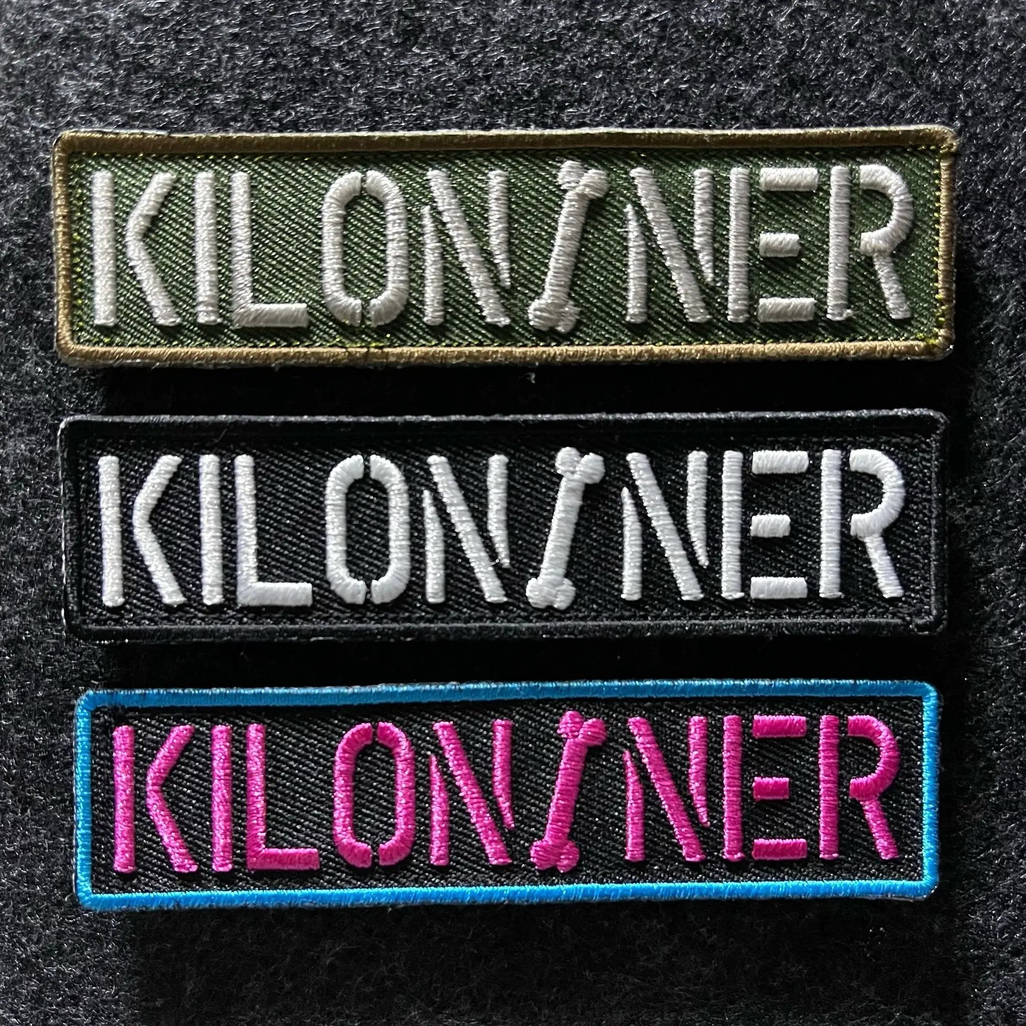 Kiloniner Stencil Embroidered Dog Morale Patch