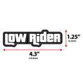 Carica l'immagine nel visualizzatore della galleria, Low Rider Embroidered Morale Patch Four Inches Wide Two Inches Tall For Tactical Vests And Harness Hook Fastener Backing by kiloninerpets
