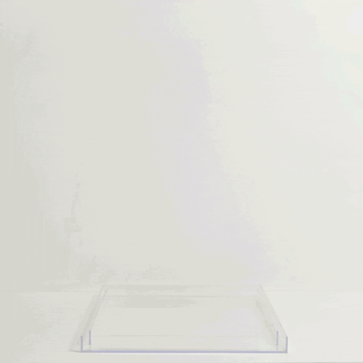 Hiddin Clear Acrylic Dog Crate – Medium, Silver Latch