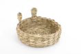 Gallery viewerに画像を読み込む, Bunny Bed by Clover Days, natural woven straw small animal habitat accessory with two upright handles
