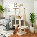 Cargar la imagen en la vista de la galería, PremiumCat 63 Inch Indoor Cat Tree Tower With Condo And Sisal Posts by DirectDeals
