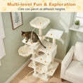 Cargar la imagen en la vista de la galería, PremiumCat 63 Inch Indoor Cat Tree Tower With Condo And Sisal Posts by DirectDeals

