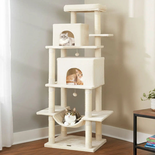 Large Cat Tree for Indoor Cats 70" Tall Cat Tower by DirectDeals