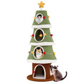 Load image into Gallery viewer, 61 Inch Green Christmas Cat Tower With 4 Condos And Star Topper by DirectDeals
