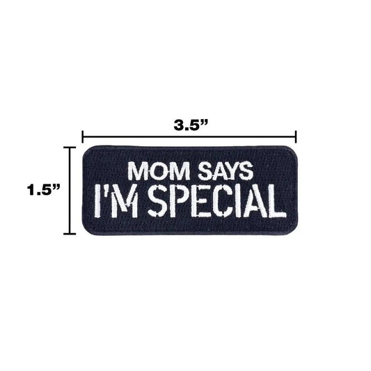 Mom Says Im Special Embroidered Morale Patch With Hook Fastener For Vest And Harness Collections by kiloninerpets