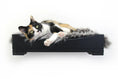 Load image into Gallery viewer, The Cat Nest Bed by Catastrophic Creations, black wood cat perch with fluffy faux fur
