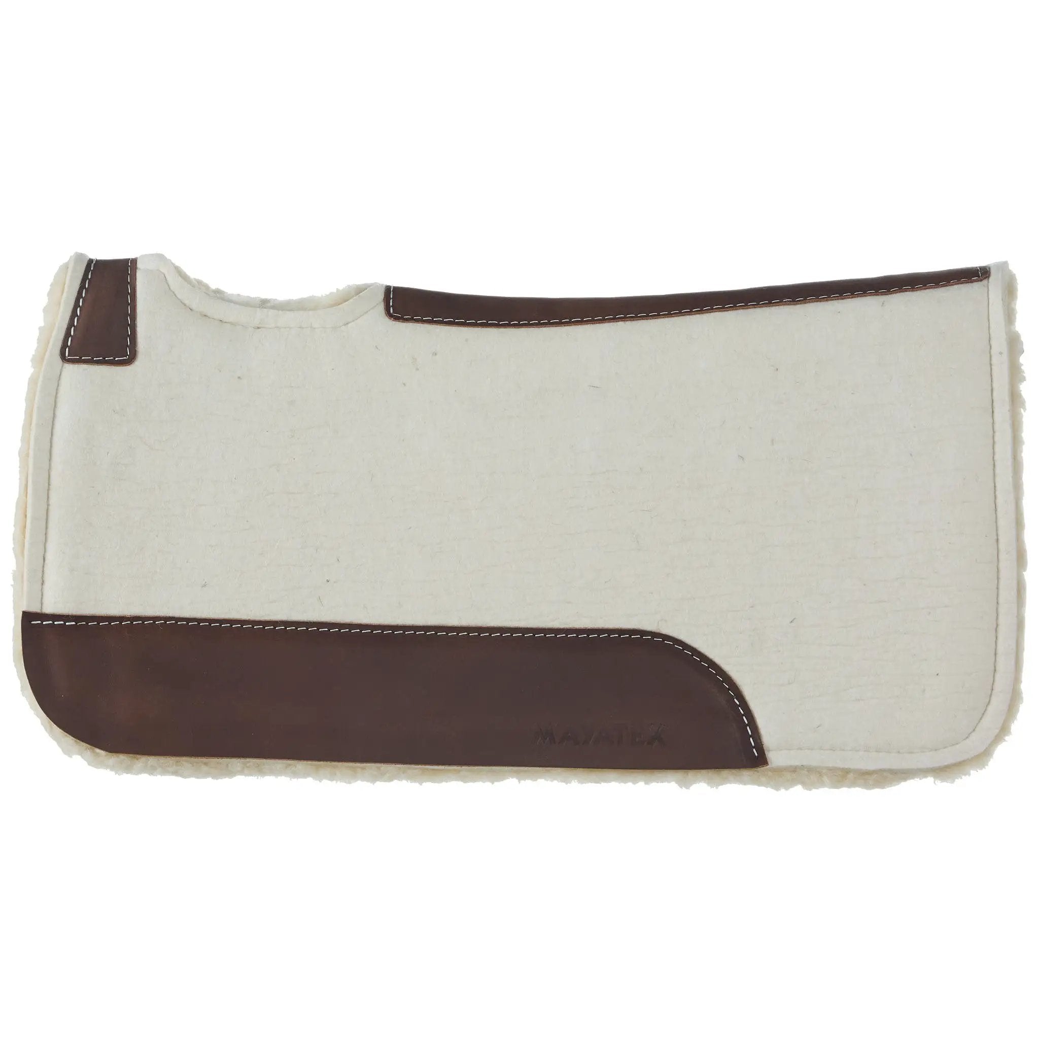 MT10031FBP Natural 1in 31x30 Felt Fleece Bottom Roper Saddle Pad by Mayatex