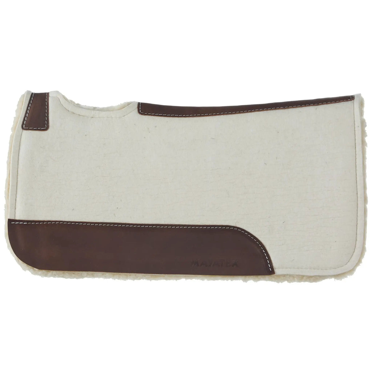 Mayatex Natural Felt Barrel Saddle Pad 28x30 Fleece Bottom by Mayatex