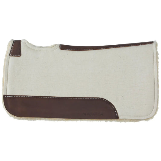 Mayatex Natural Felt Barrel Saddle Pad 28x30 Fleece Bottom by Mayatex