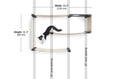 Load image into Gallery viewer, Cat Maze Wall - 3-Tier Cat Tree Cat Condo by Catastrophic Creations; natural wood shelves with black brackets
