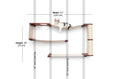 Load image into Gallery viewer, Cat Maze Wall 3-Tier Cat Tree by Catastrophic Creations; beige fabric platforms with sisal post
