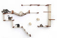 Gallery viewerに画像を読み込む, The Juggernaut indoor cat playground for wall, a cat condo with wooden platforms, rope bridge and sisal post
