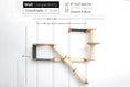 Load image into Gallery viewer, The Crossroads Cat Wall Scratcher tree with ramp by Catastrophic Creations; wood frame with sisal rope.
