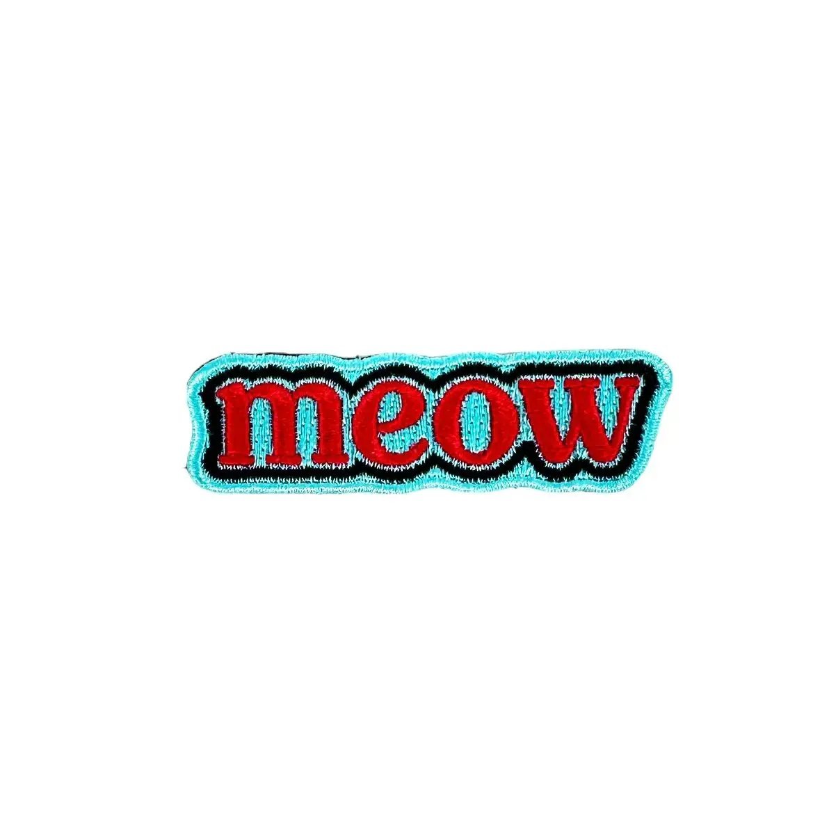 Meow Morale Embroidered Hook Fastener Patch Tactical Vest Harness In Pink Baby Pink Sky Blue 0.75 By 2.5 Inch by kiloninerpets