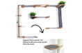 Bild in Galerie-Betrachter laden, The Gardens modern cat condo by Catastrophic Creations with plants; purple-gray frame, sisal-wrapped pole, shelves
