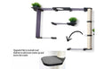 Bild in Galerie-Betrachter laden, The Gardens Modern Cat Tree with Plants by Catastrophic Creations; purple wood cat condo with green plants and a sisal post
