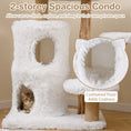Carica l'immagine nel visualizzatore della galleria, White Solid Wood Cat Tree 30.5 Inch Modern Indoor Tower Pear Branches by DirectDeals
