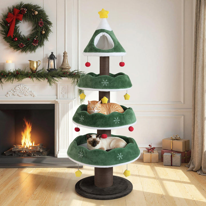 The Deck the Paws Cat Tree – 70.5 Inch