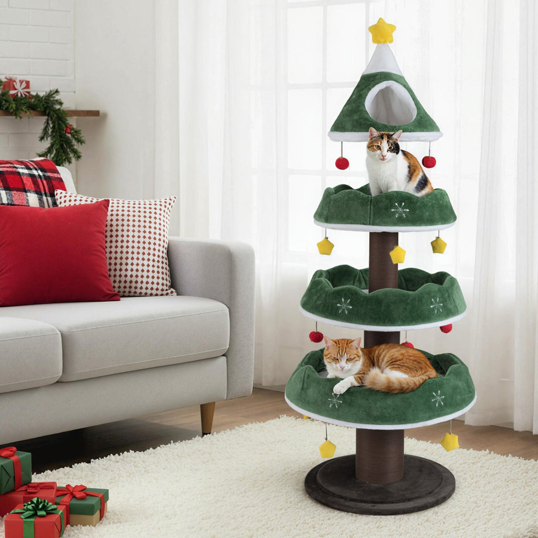 The Deck the Paws Cat Tree – 70.5 Inch