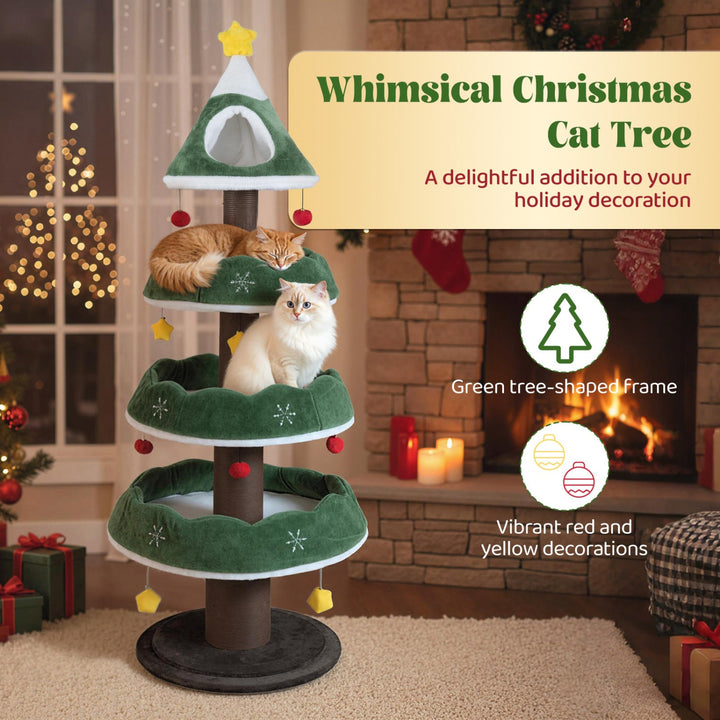 The Deck the Paws Cat Tree – 70.5 Inch