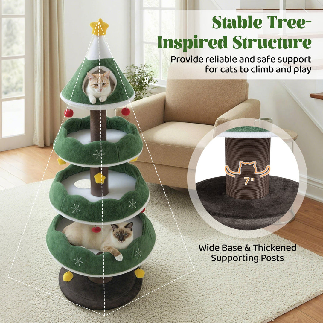 The Deck the Paws Cat Tree – 70.5 Inch