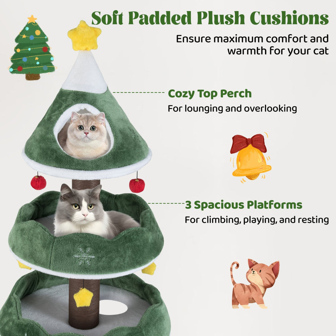 The Deck the Paws Cat Tree – 70.5 Inch