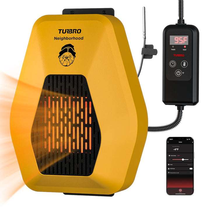 TURBRO Neighborhood DH800A Dog House Heater – 800W, WiFi Option