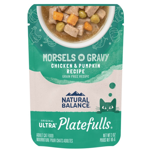 Natural Balance Cat Pouch Platefulls Chicken &amp; Pumpkin (3oz)