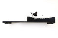 Load image into Gallery viewer, Cat Nest Bed by Catastrophic Creations on a black cat shelf with white fluffy rim, cat resting
