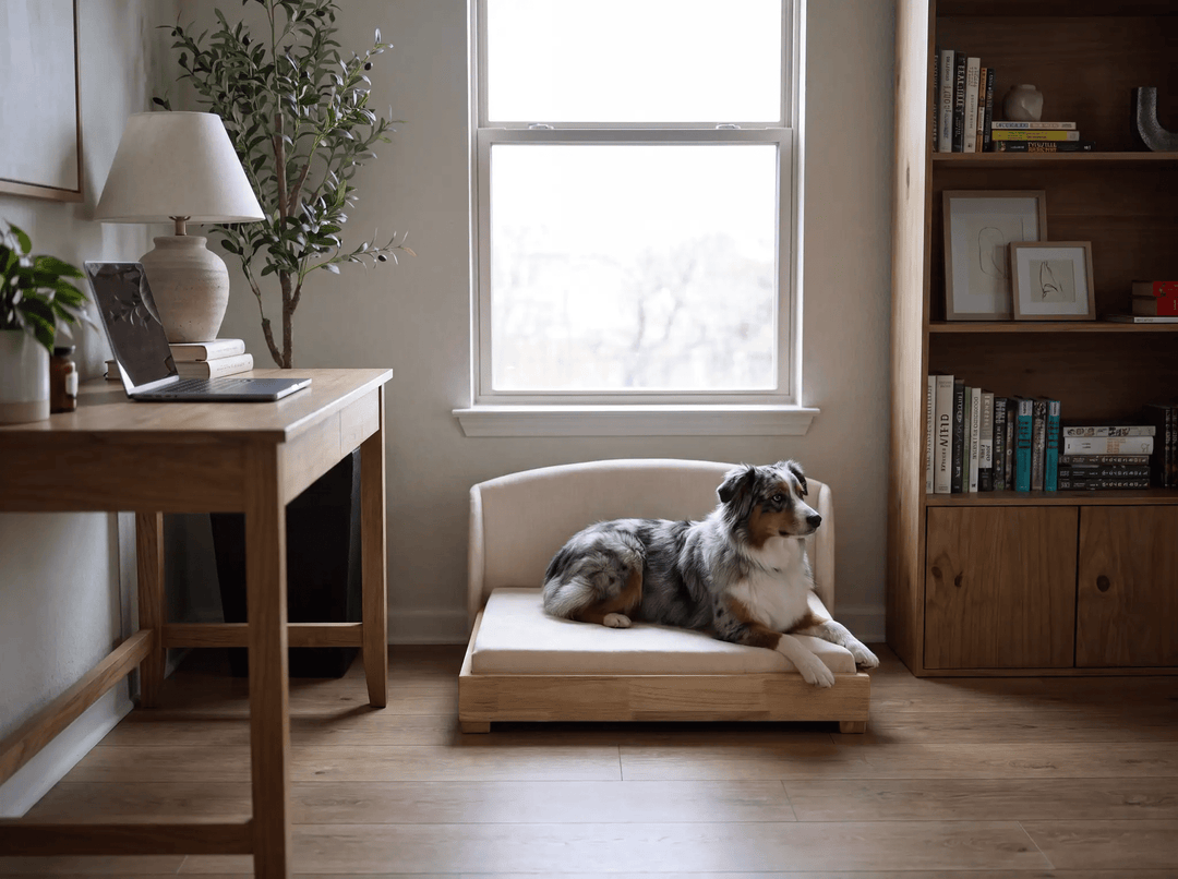The Haven — Luxury Handcrafted Dog Bed | Solid Wood, Orthopedic, Waterproof lined