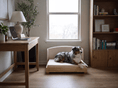 Load image into Gallery viewer, The Haven — Luxury Handcrafted Dog Bed | Solid Wood, Orthopedic, Waterproof lined
