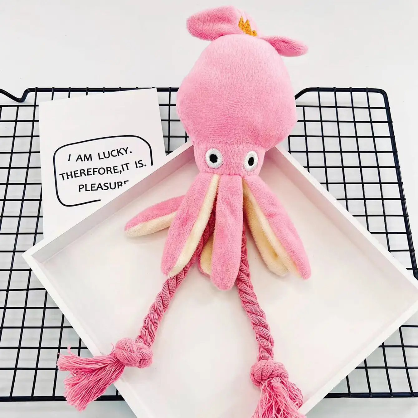 Premium Soft Adorable Avocado Owl Octopus Plush Dog Rope Toy Puppies by Jane's Pet Boutique