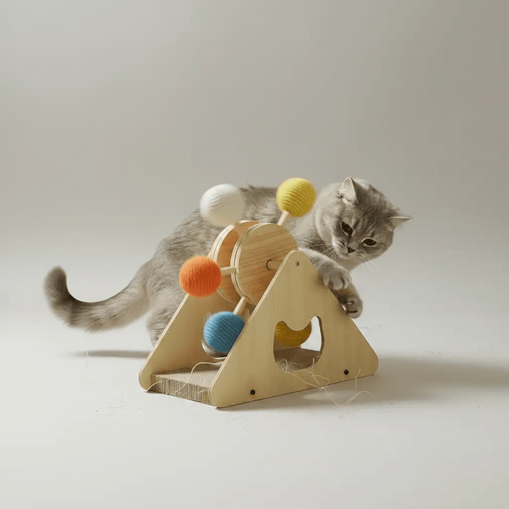 FelineFlow Premium Interactive Ferris Wheel Cat Scratcher For Kitten And Adult Cats by Midfox