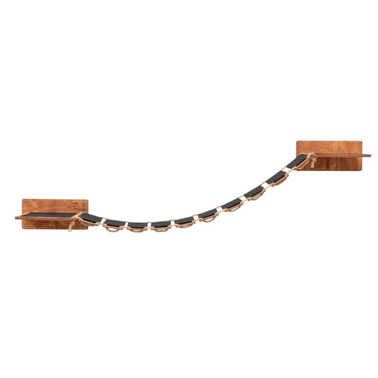 Enjoy The Wood Cat Rope Bridge Oak 48 Inch Wall Playpath With Felt Stairs Eco Friendly Climber For Pets by Enjoy The Wood