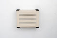 Gallery viewerに画像を読み込む, Enclosed Cat Bed - Cat Wall Cubby by Catastrophic Creations, cream fabric with slatted front
