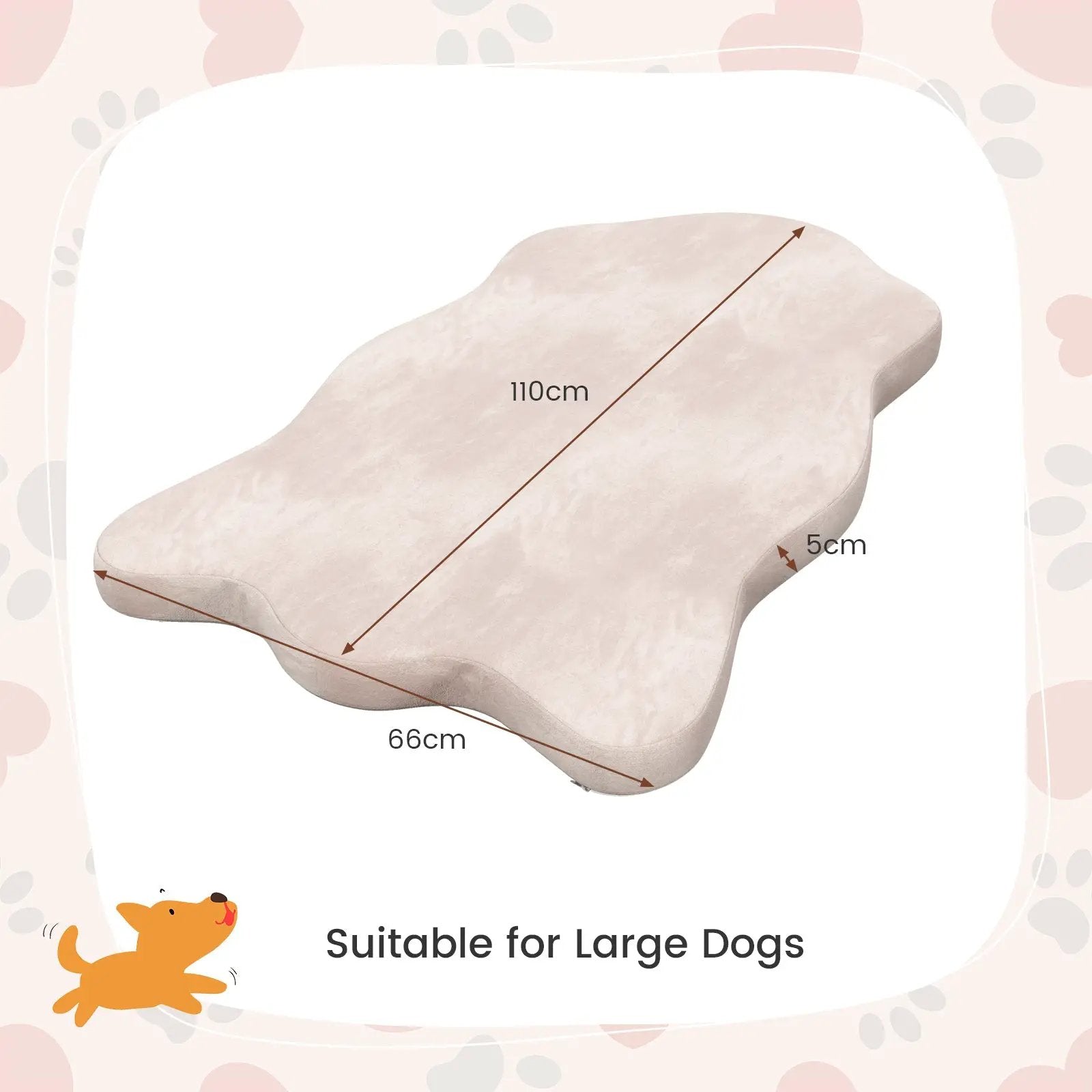 Orthopedic Dog Bed with Memory Foam Support for Large Dogs by DirectDeals