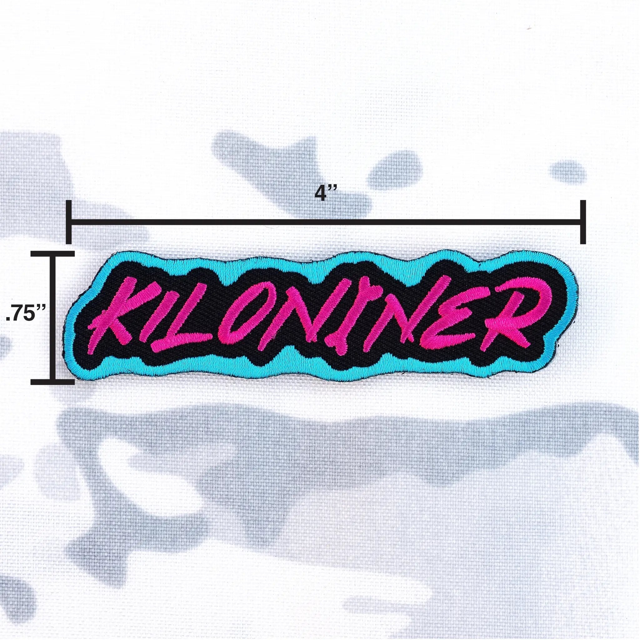 KILONINER RAD PT Morale Patch 4 Inch Pink Turquoise Miami Vice by kiloninerpets