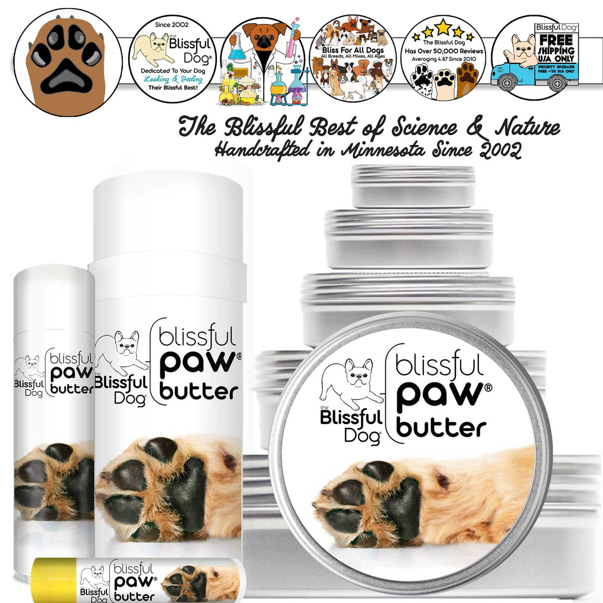 Blissful Paw Butter for Dry Paw Pads