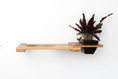 Load image into Gallery viewer, Cat Plant Stand for Wall with planter; natural wood shelf by Catastrophic Creations
