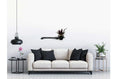 Load image into Gallery viewer, Cat Plant Stand for Wall by Catastrophic Creations; black wall-mounted cat shelf with plant.
