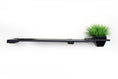Load image into Gallery viewer, Cat Plant Stand for Wall by Catastrophic Creations, black metal cat shelf with a green potted plant.
