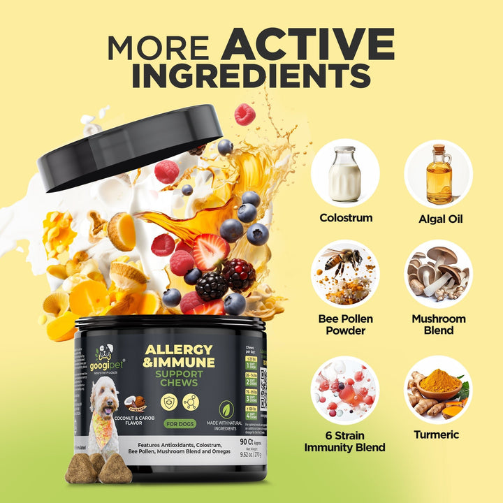Googipet Allergy &amp; Immune Support Chews (Coconut &amp; Carob), product detail image 3