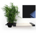 Load image into Gallery viewer, Cat Hammock Wall with Planter on a black wall shelf with a lush green plant
