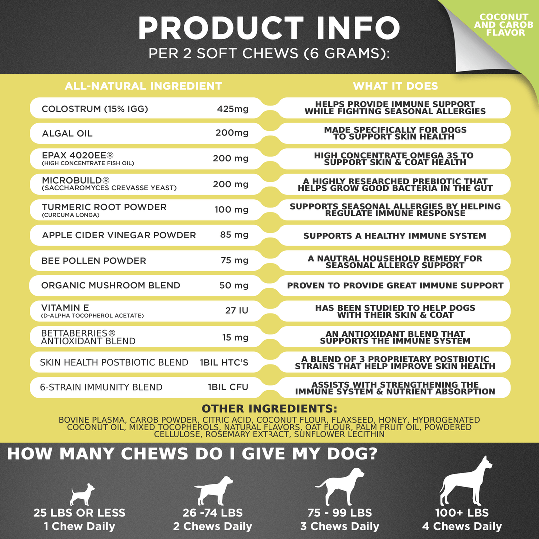 Googipet Allergy &amp; Immune Support Chews (Coconut &amp; Carob), product detail image 4