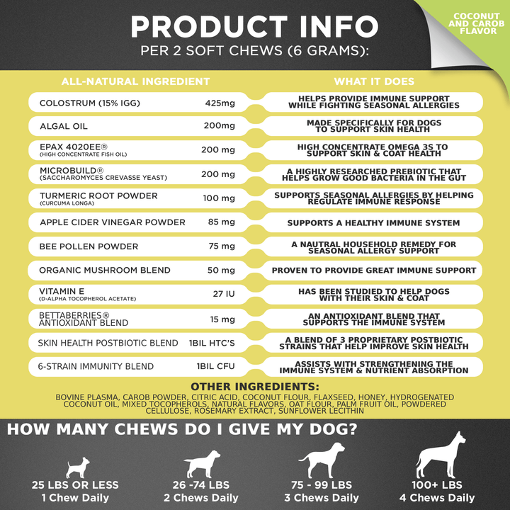 Googipet Allergy &amp; Immune Support Chews (Coconut &amp; Carob), product detail image 4