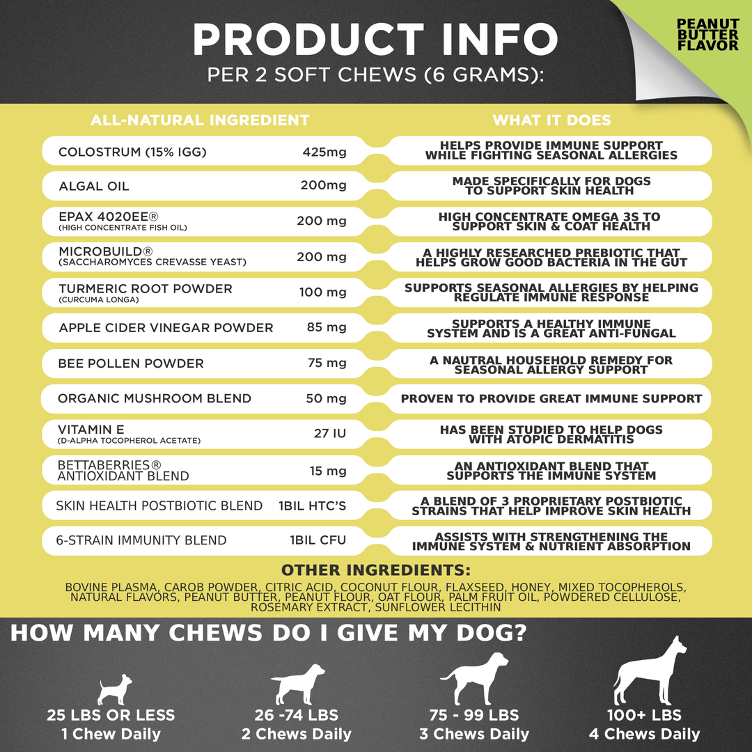 Googipet Allergy &amp; Immune Support Chews (Peanut Butter), product detail image 4